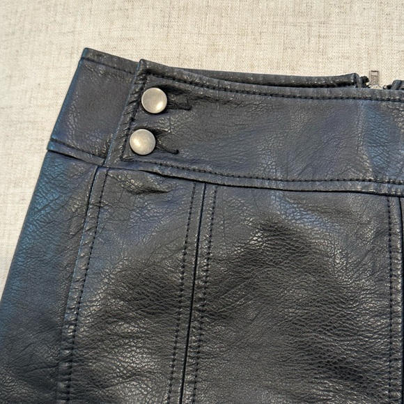 Free People Modern Femme Vegan Leather Mini Skirt - Picture 2 of 4